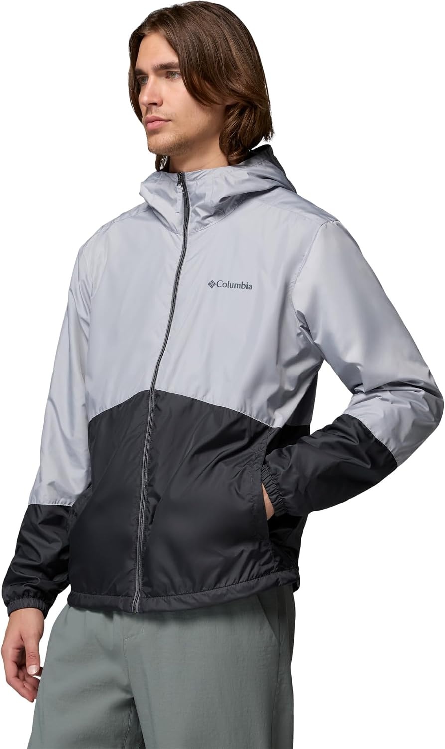 image:imageColumbia Mens Hazen Pines Lined WindbreakerColumbia GreyShark