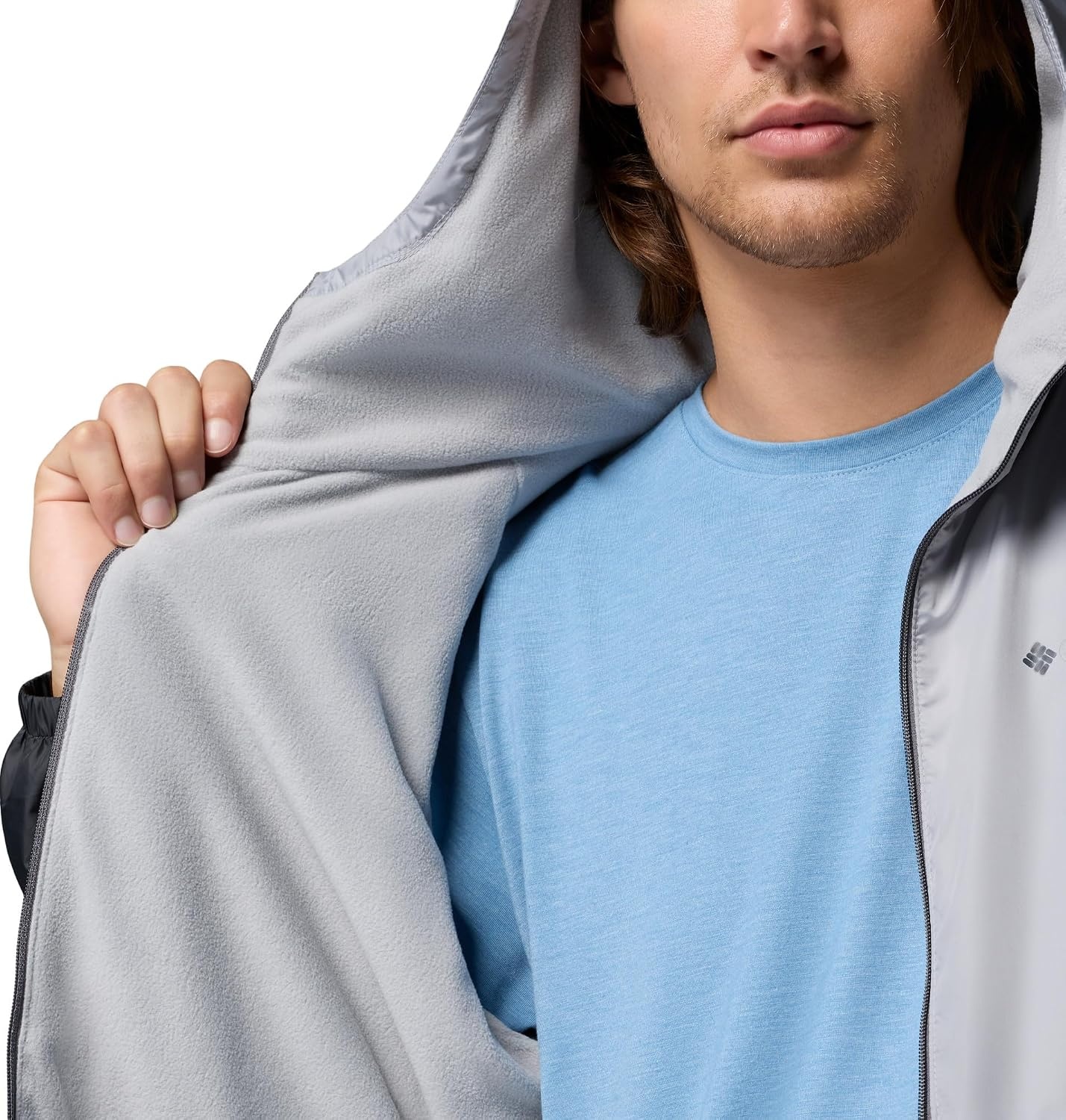 image:imageColumbia Mens Hazen Pines Lined WindbreakerColumbia GreyShark