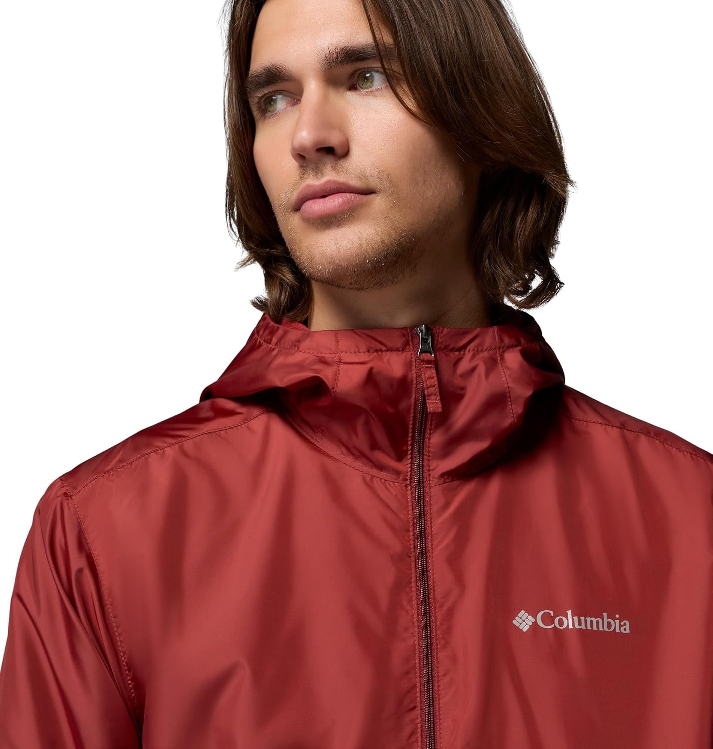 image:imageColumbia Mens Hazen Pines Lined WindbreakerRed OxideShark