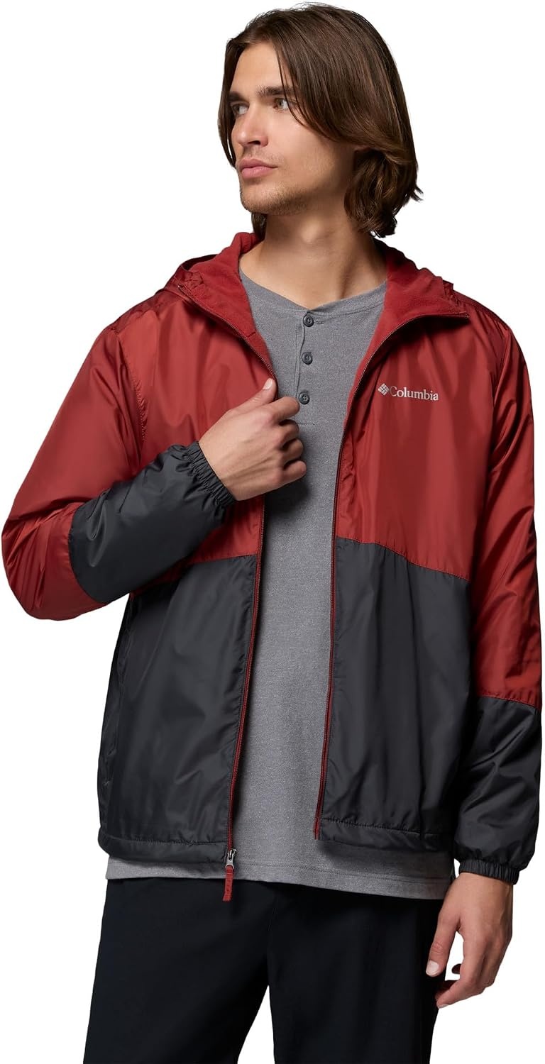 image:imageColumbia Mens Hazen Pines Lined WindbreakerRed OxideShark