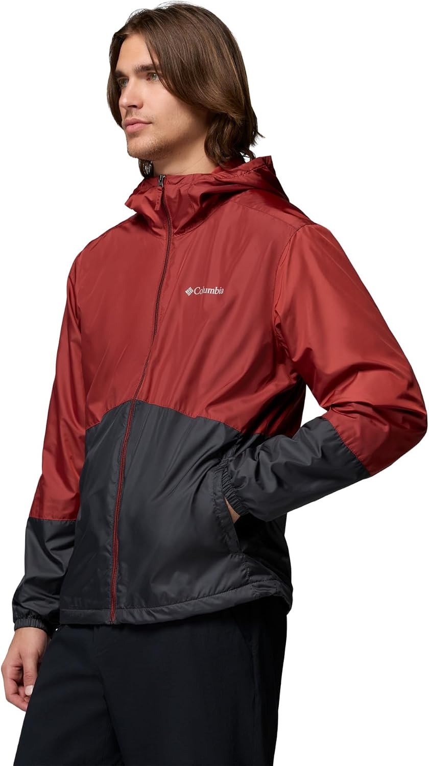 image:imageColumbia Mens Hazen Pines Lined WindbreakerRed OxideShark