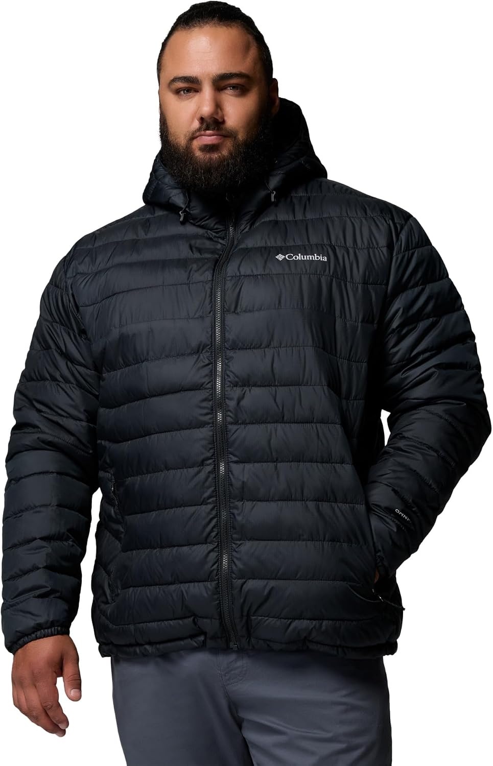 image:imageColumbia Mens Powder Lite II Hooded JacketBlack Ripstop