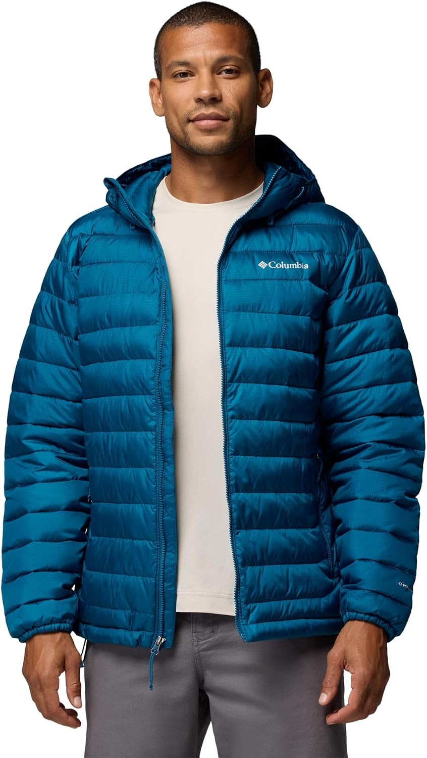 image:imageColumbia Mens Powder Lite II Hooded JacketPhoenix Blue Ripstop