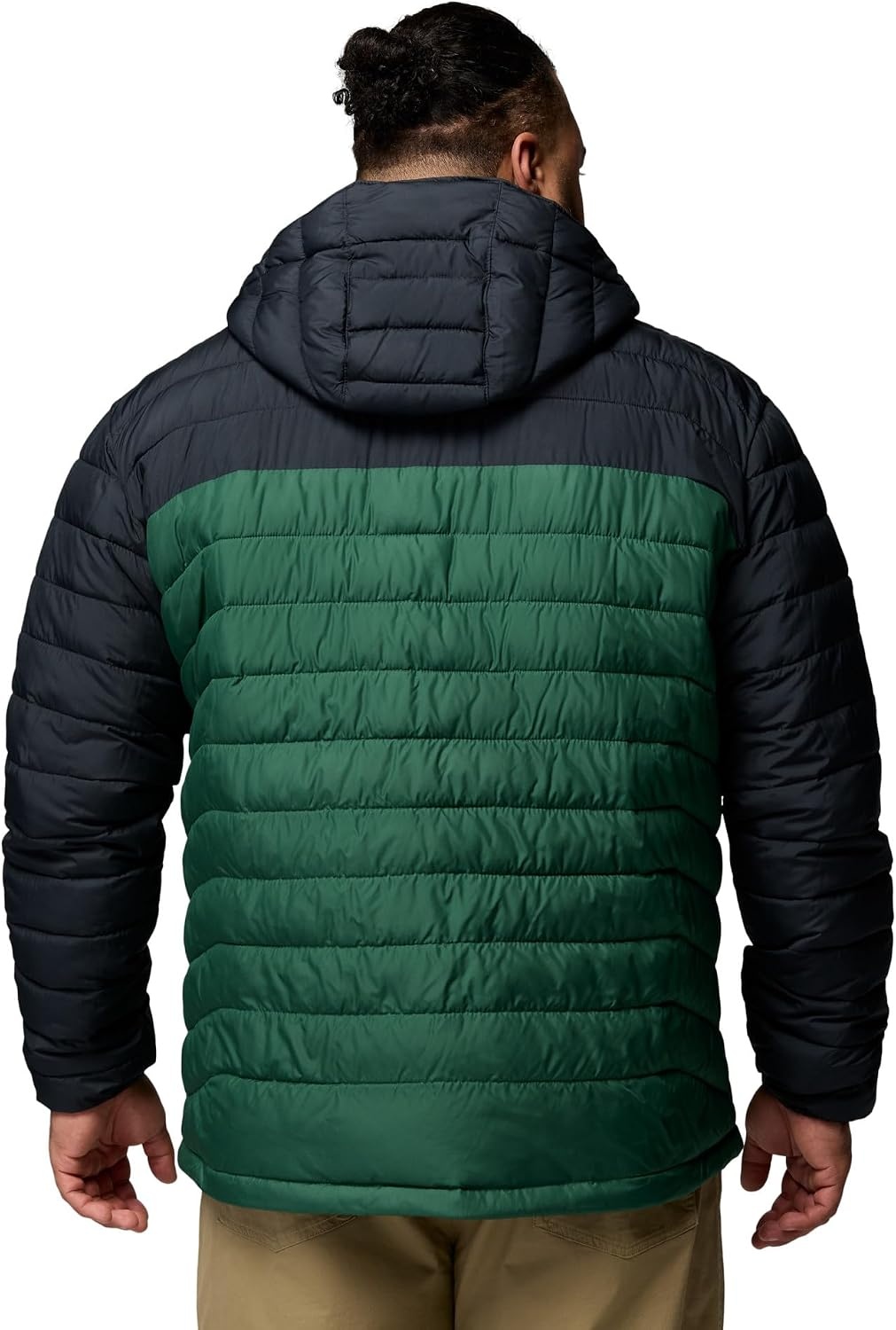 image:imageColumbia Mens Powder Lite II Hooded JacketRain ForestBlack
