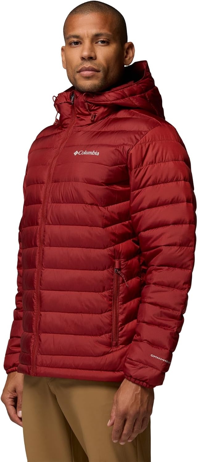 image:imageColumbia Mens Powder Lite II Hooded JacketRed Oxide Ripstop