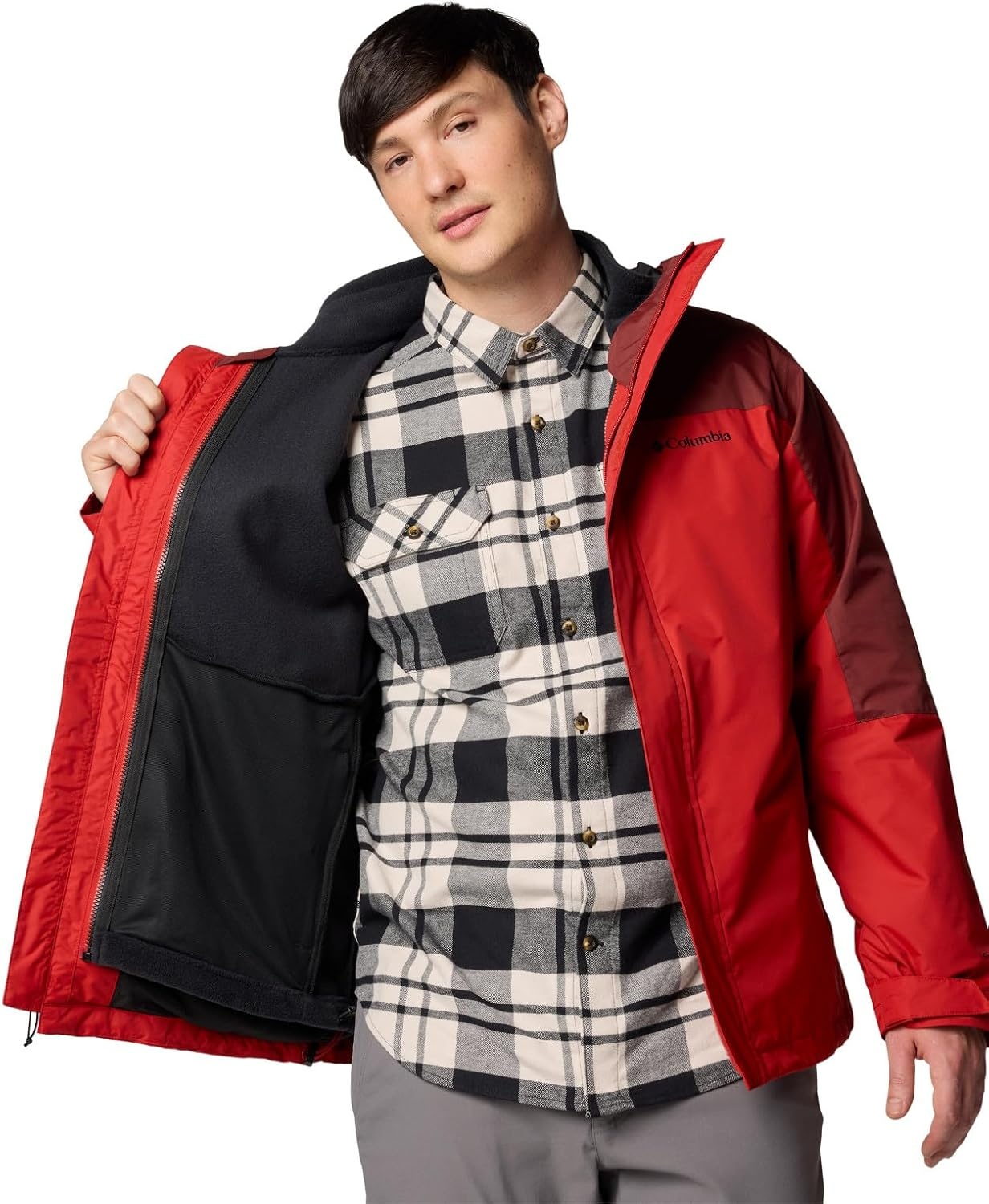 image:imageColumbia Mens Tunnel Falls II Interchange JacketSail RedSpice