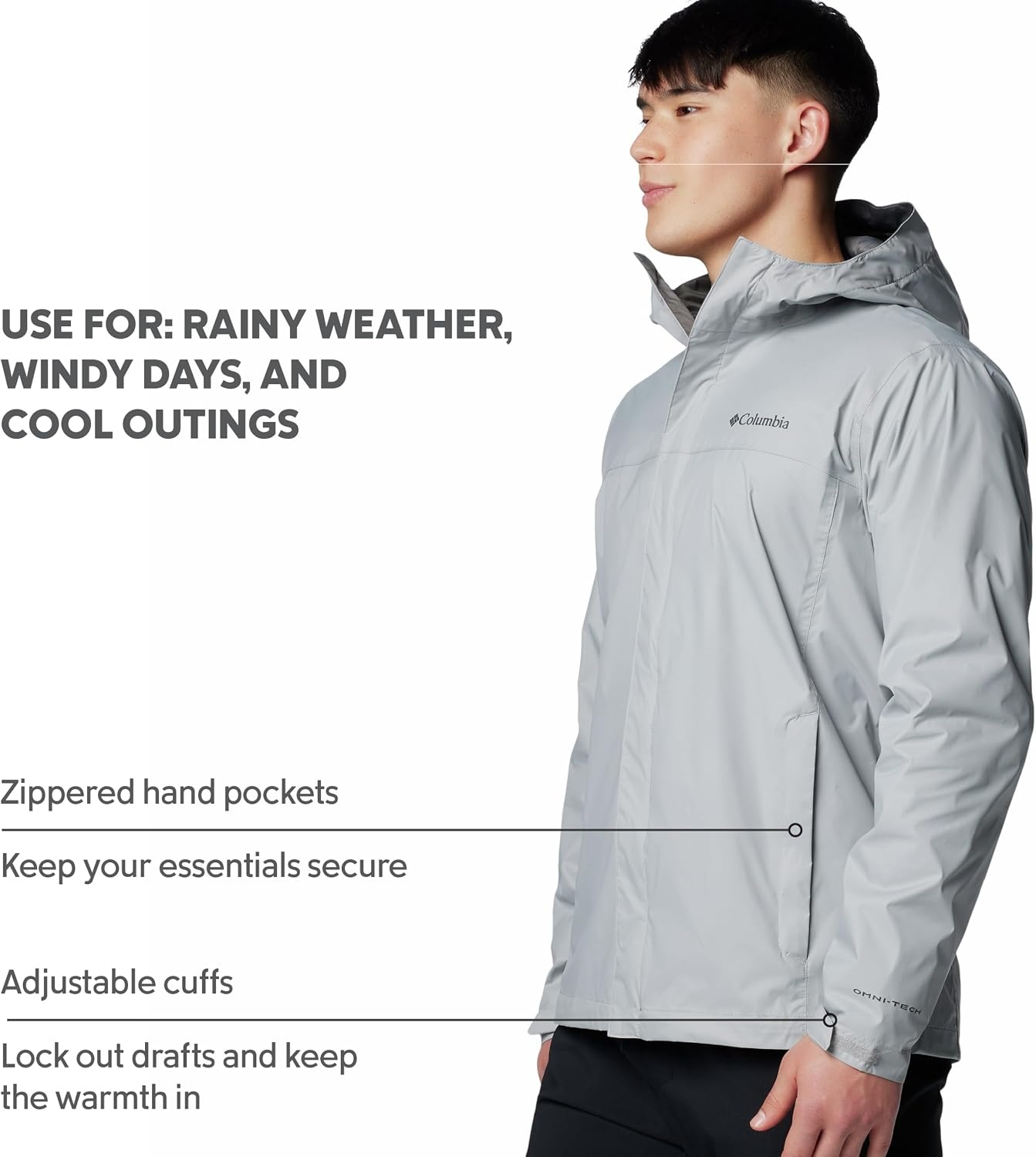 image:imageColumbia Mens Watertight II Rain JacketColumbia Grey