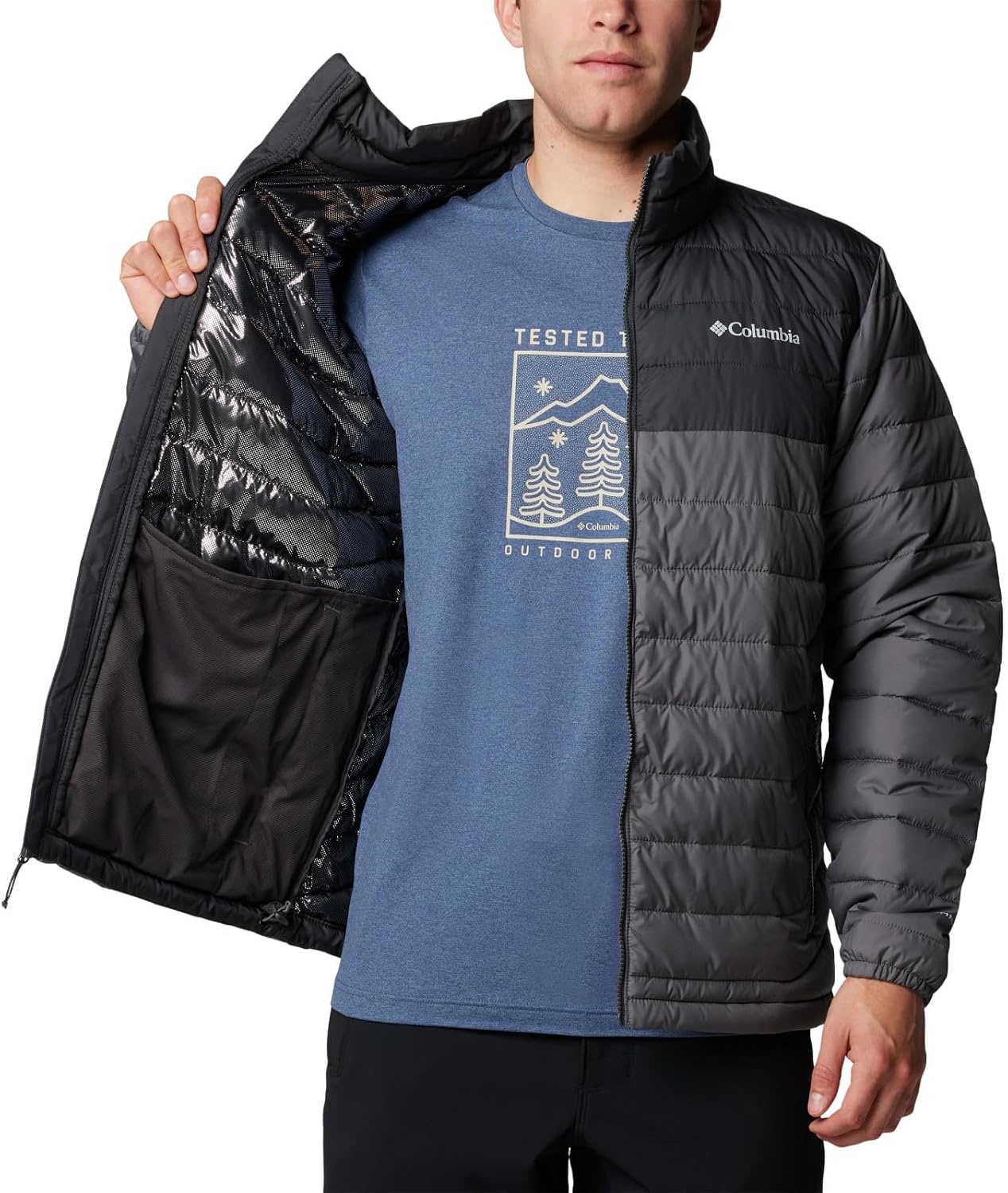 image:imageColumbia mens Powder Lite II JacketCity GreyShark