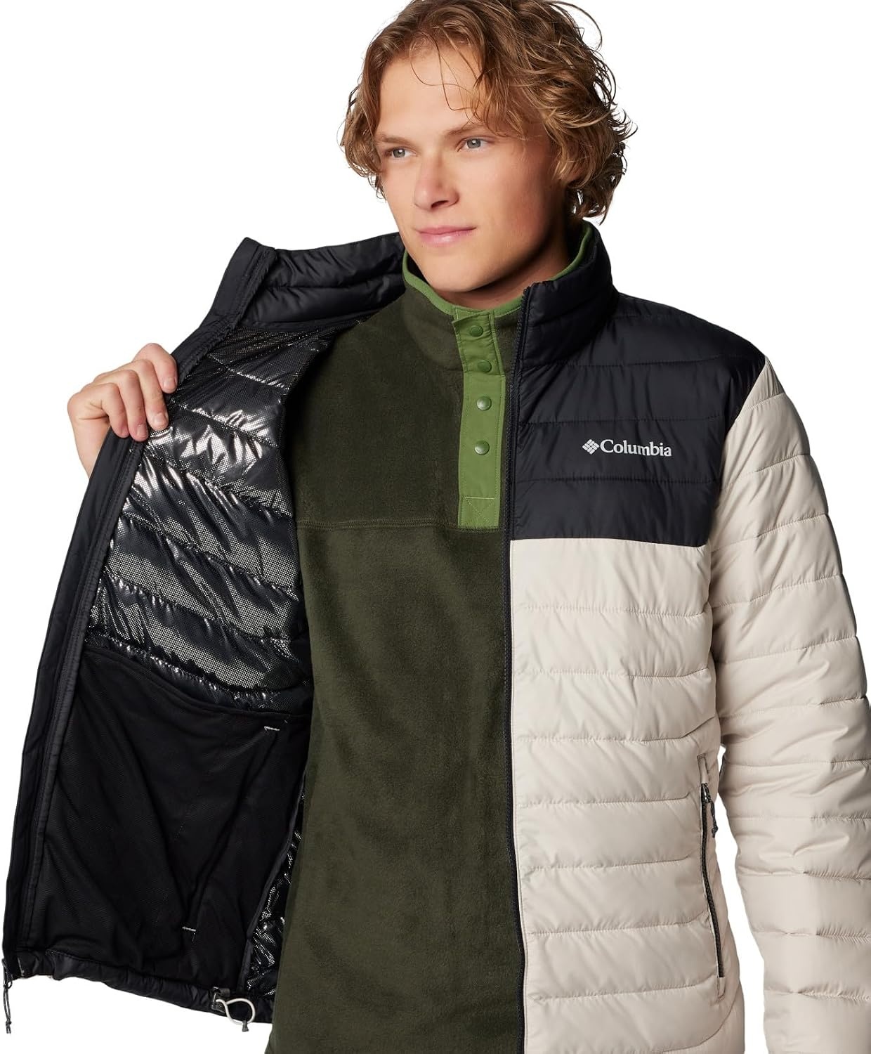 image:imageColumbia mens Powder Lite II JacketDark StoneBlack