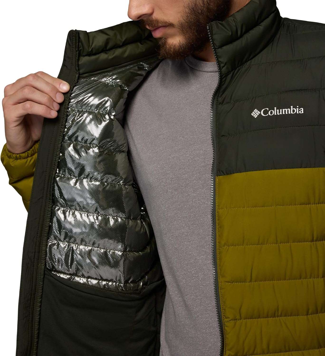 image:imageColumbia mens Powder Lite II JacketMossy GreenGreenscape