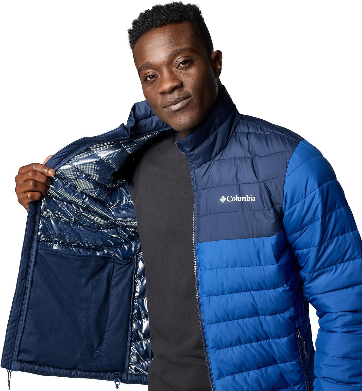 image:imageColumbia mens Powder Lite II JacketMountain BlueCollegiate Navy