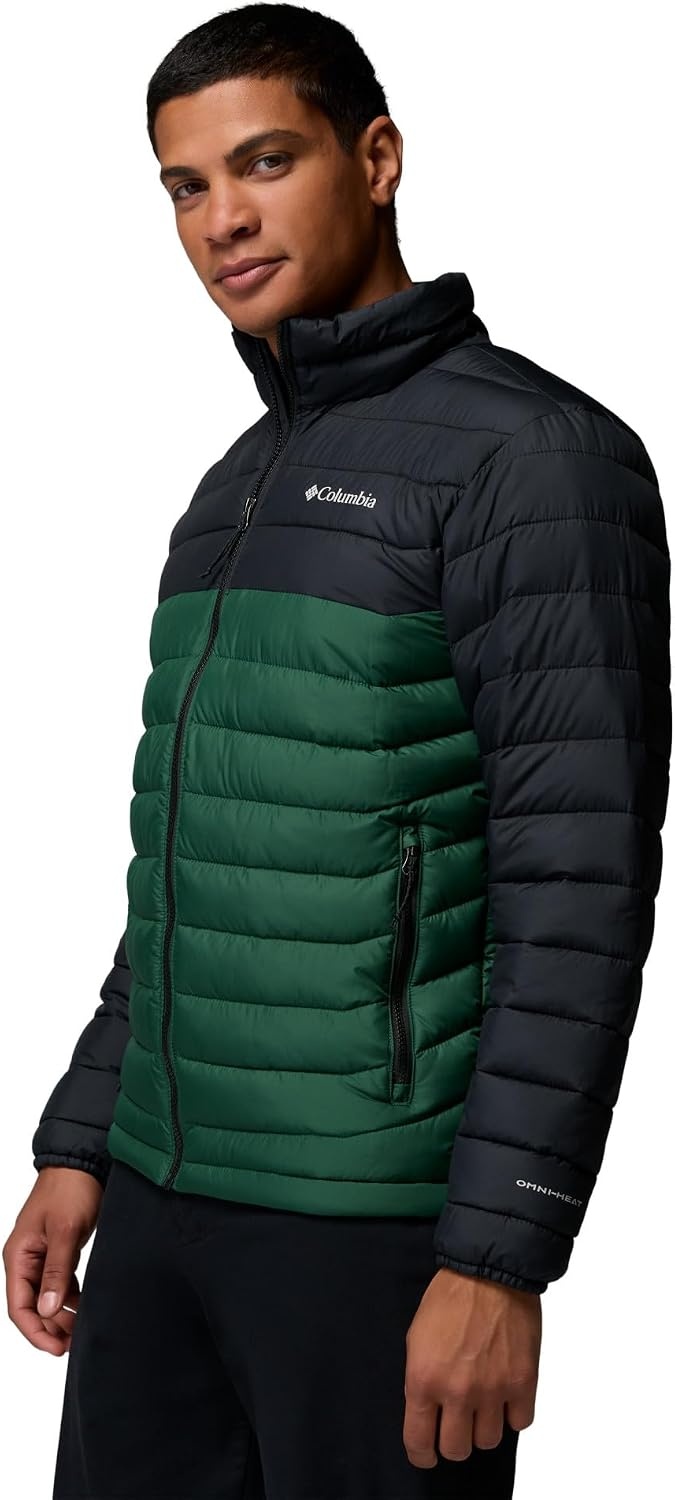 image:imageColumbia mens Powder Lite II JacketRain ForestBlack