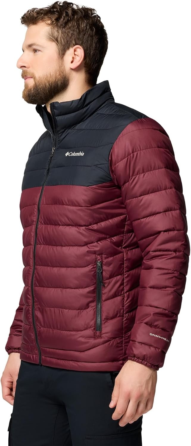 image:imageColumbia mens Powder Lite II JacketRich WineBlack