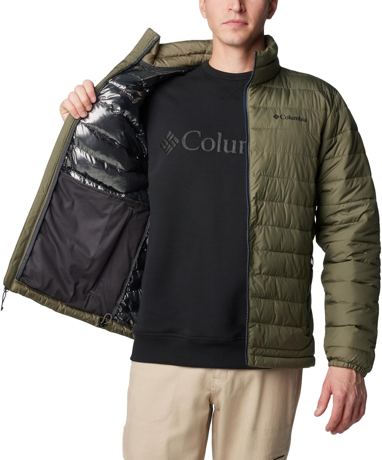 image:imageColumbia mens Powder Lite II JacketStone Green