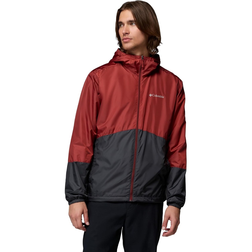 image:imageColumbia Mens Hazen Pines Lined WindbreakerRed OxideShark