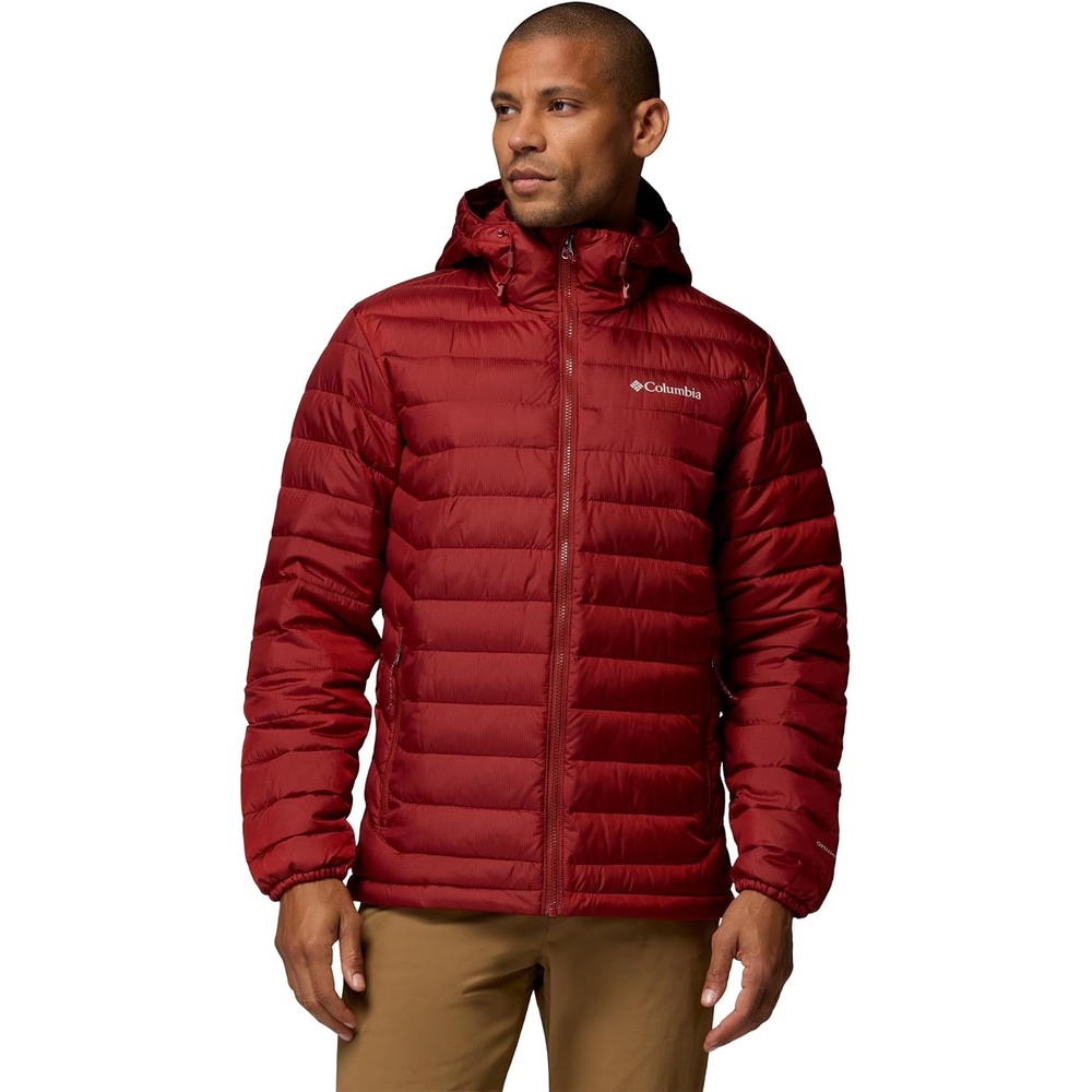 image:imageColumbia Mens Powder Lite II Hooded JacketRed Oxide Ripstop