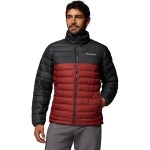 Columbia mens Powder Lite II Jacket(Red Oxide/Shark)