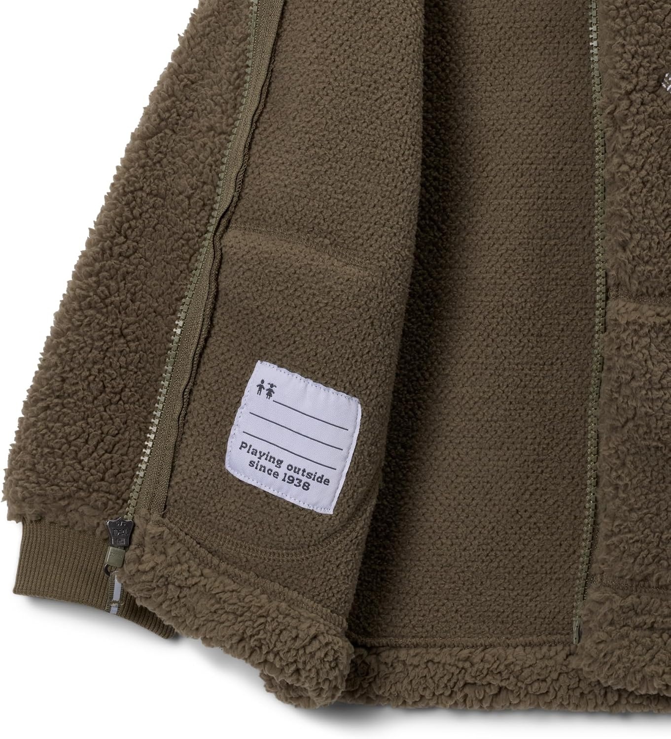 image:imageColumbia Boys Rugged Ridge II Sherpa Full ZipStone Green
