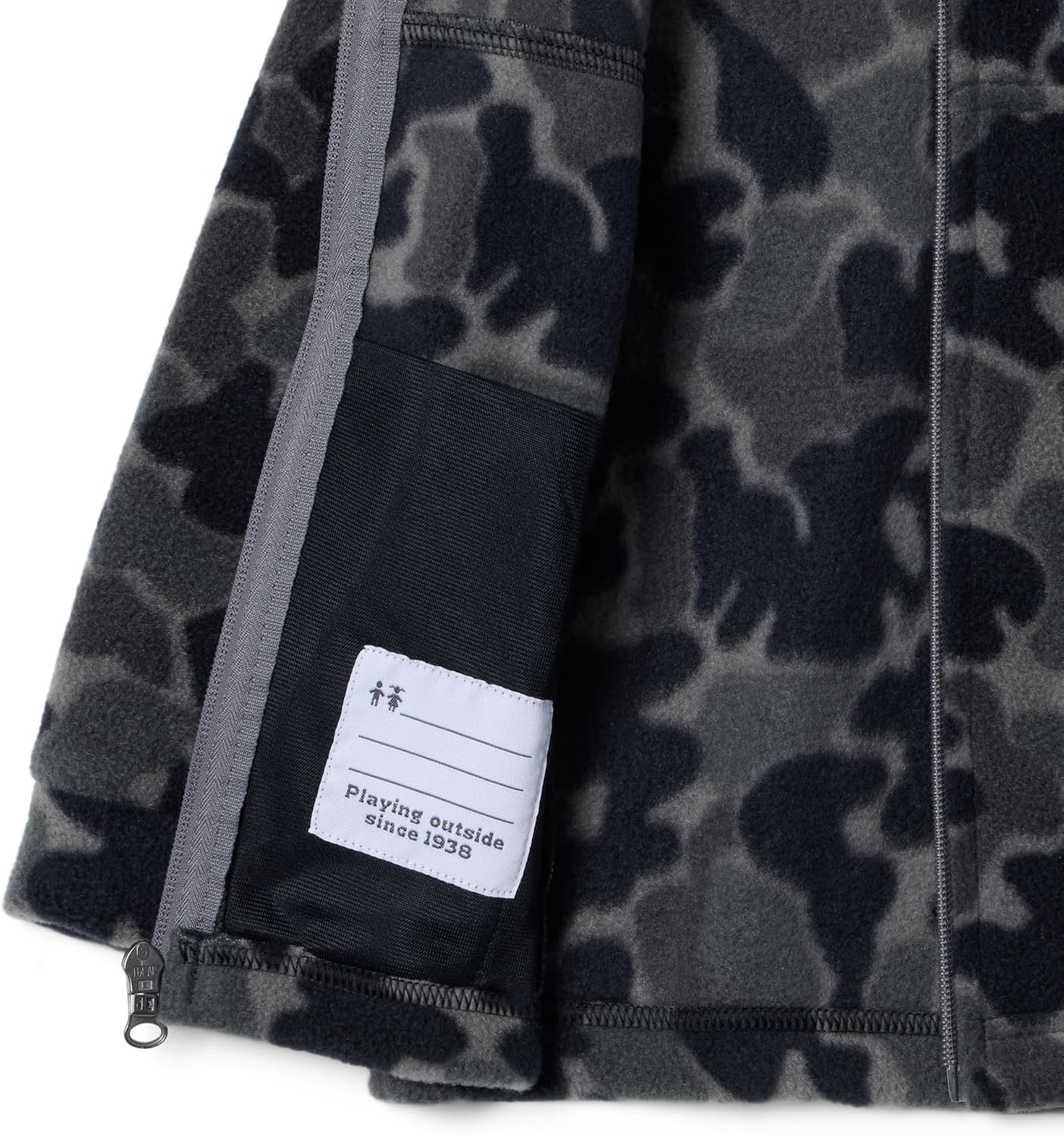 image:imageColumbia Boys Zing Fleece Jacket JacketBlack Puzzle Camo