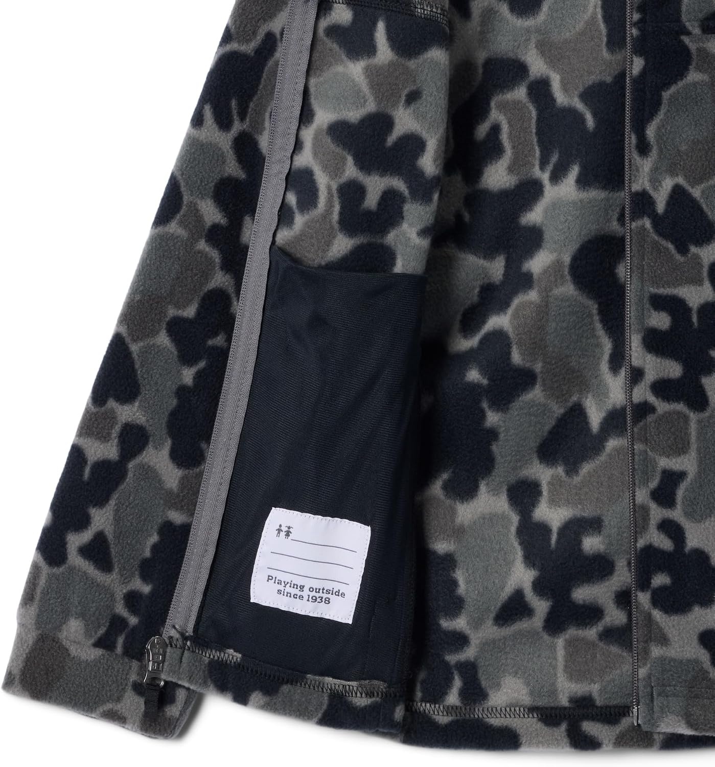 image:imageColumbia Boys Zing Fleece Jacket JacketBlack Puzzle Camo