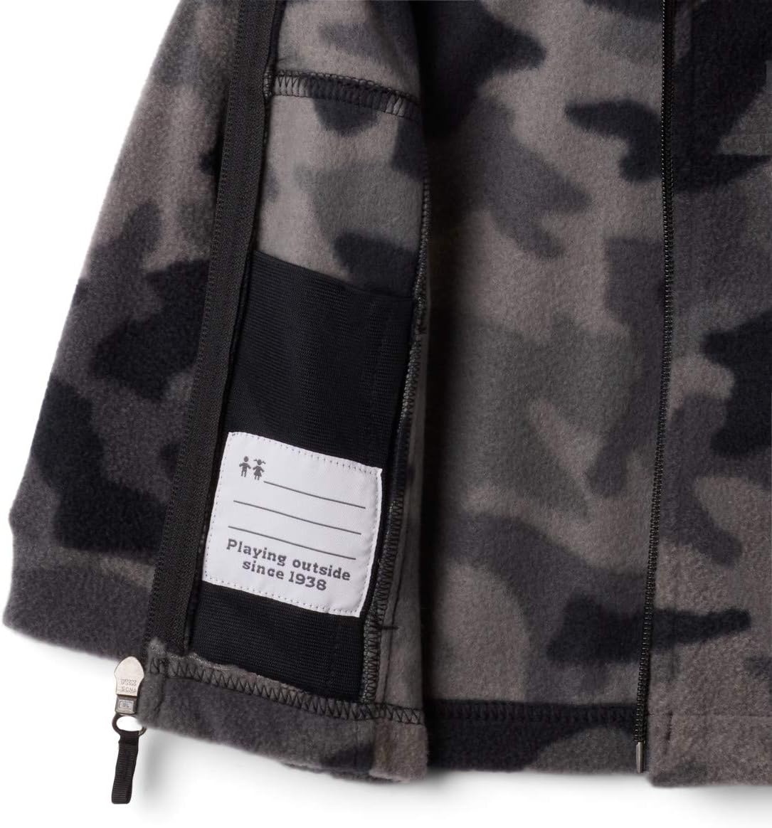 image:imageColumbia Boys Zing Fleece Jacket JacketBlack Trad Camo B Print