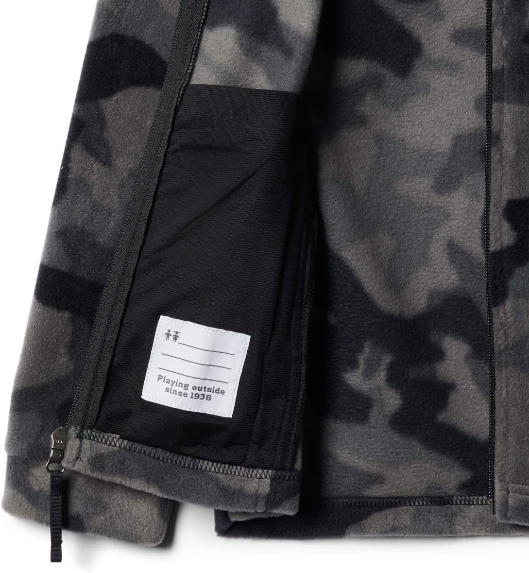 image:imageColumbia Boys Zing Fleece Jacket JacketBlack Trad Camo B Print