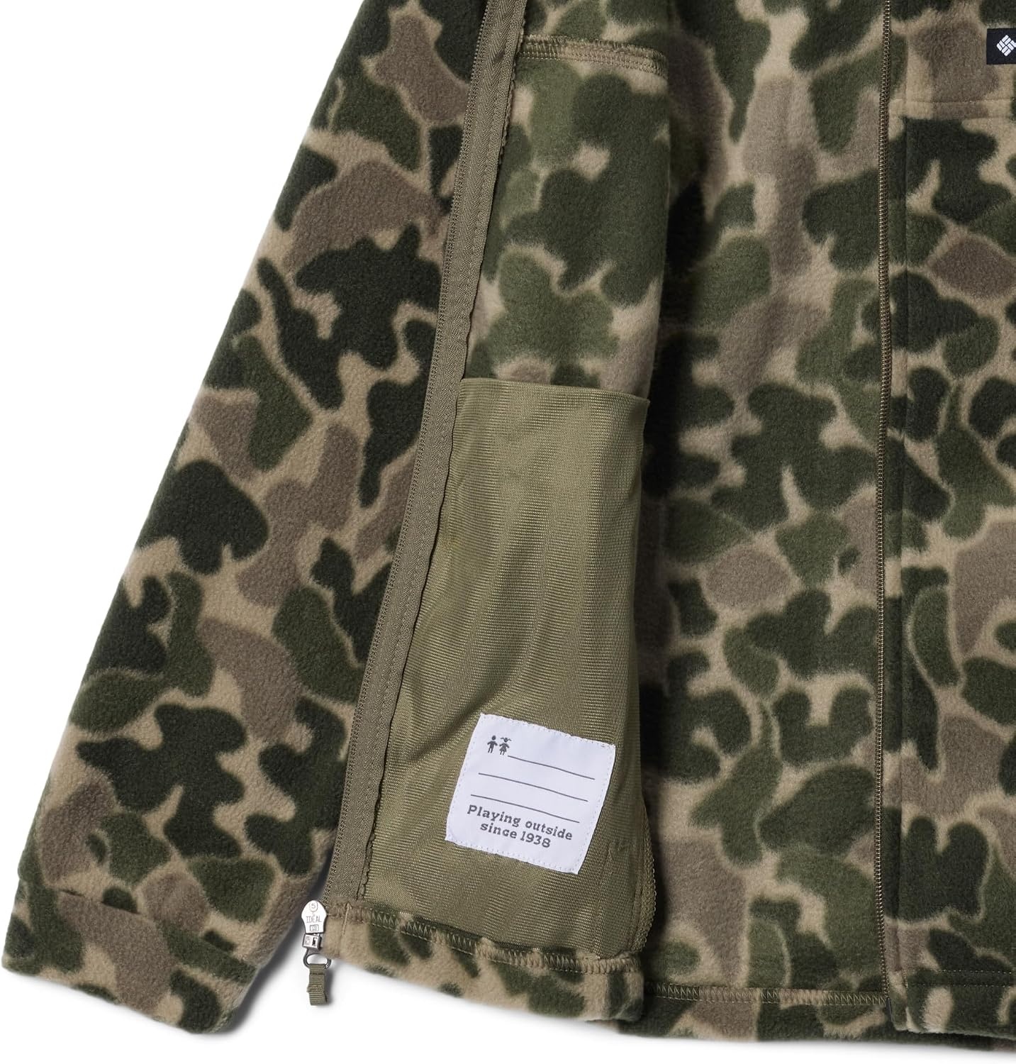 image:imageColumbia Boys Zing Fleece Jacket JacketCreek Puzzle Camo