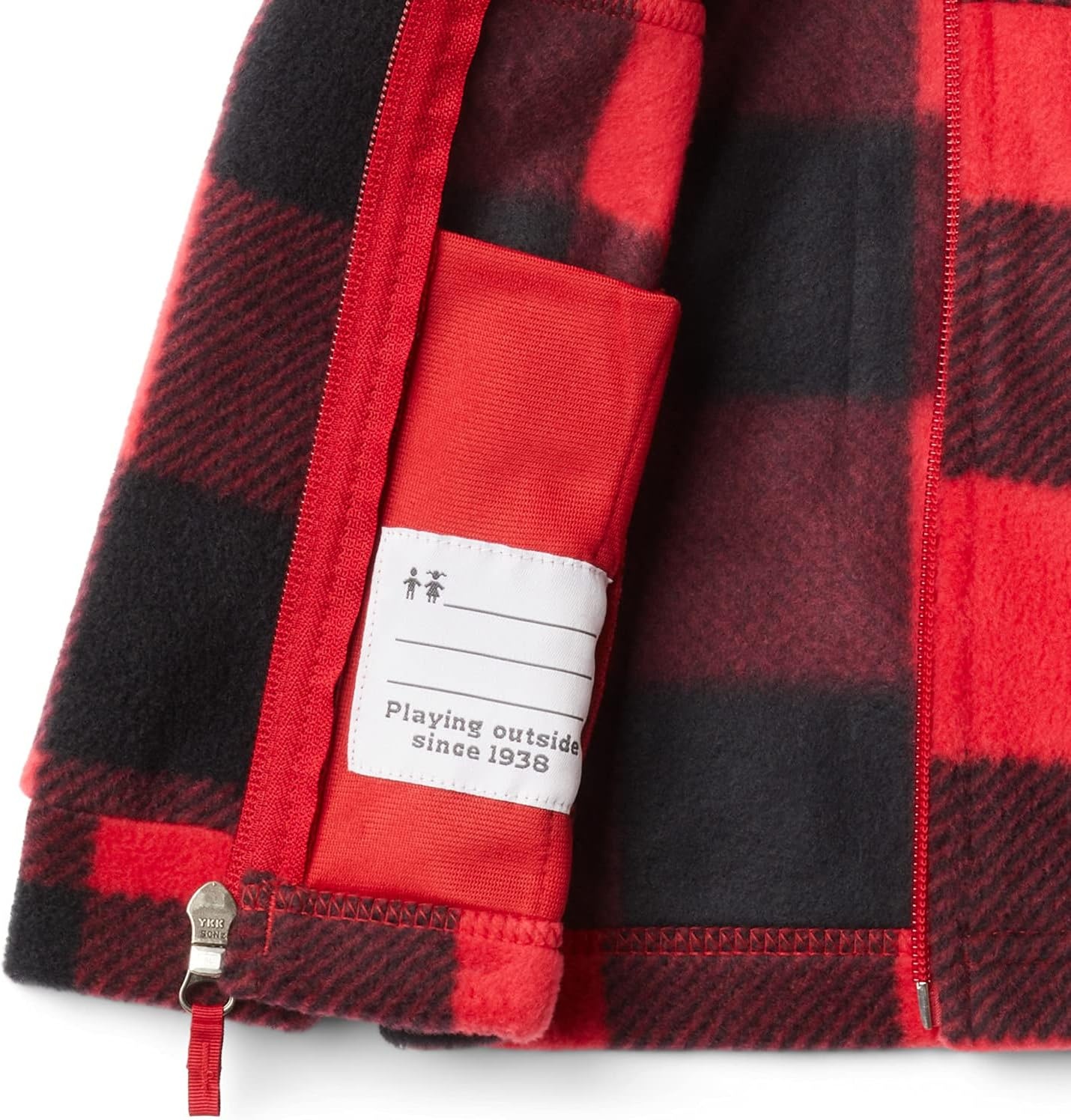 image:imageColumbia Boys Zing Fleece Jacket JacketMountain Red Check B Print