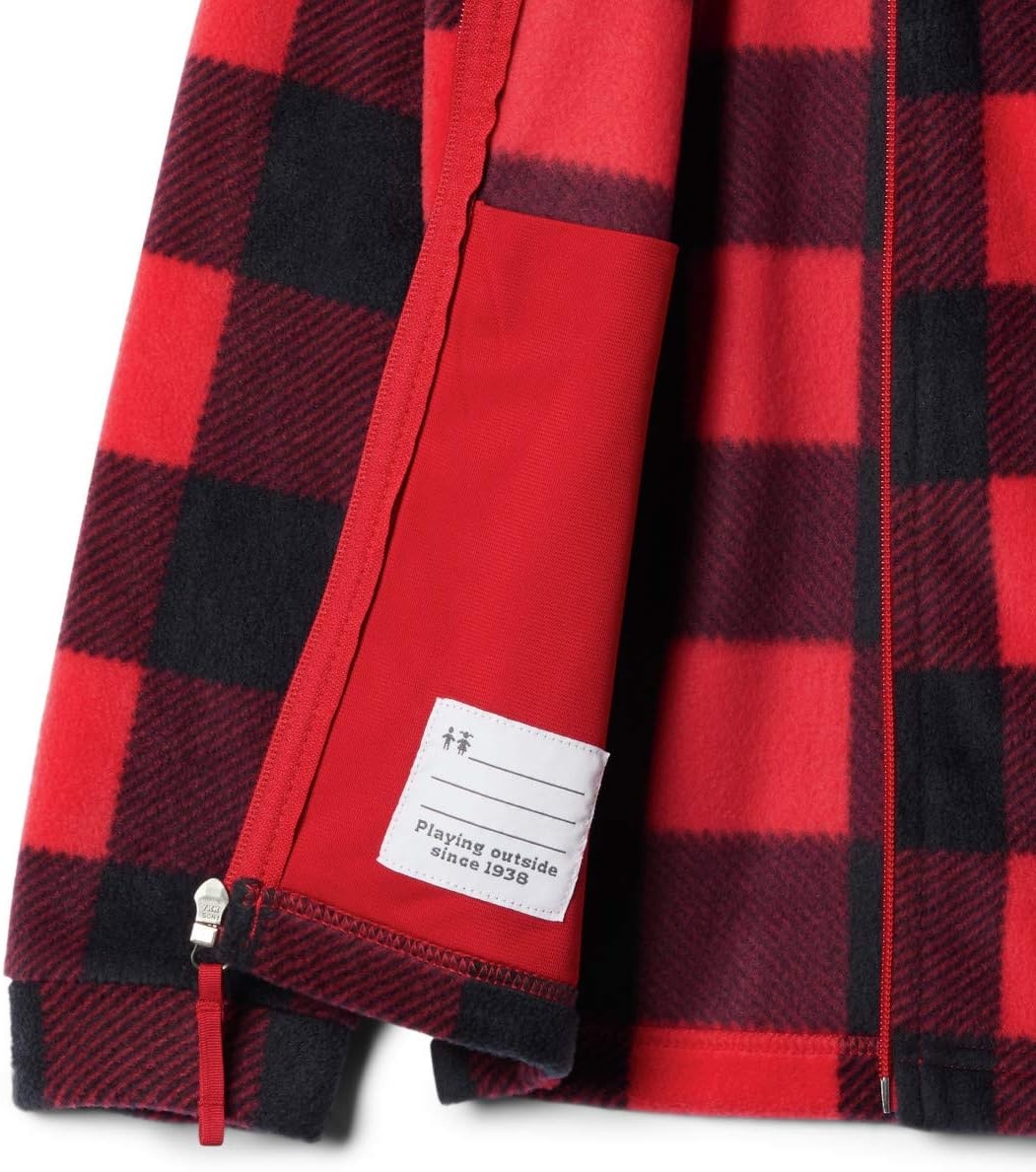 image:imageColumbia Boys Zing Fleece Jacket JacketMountain Red Check B Print