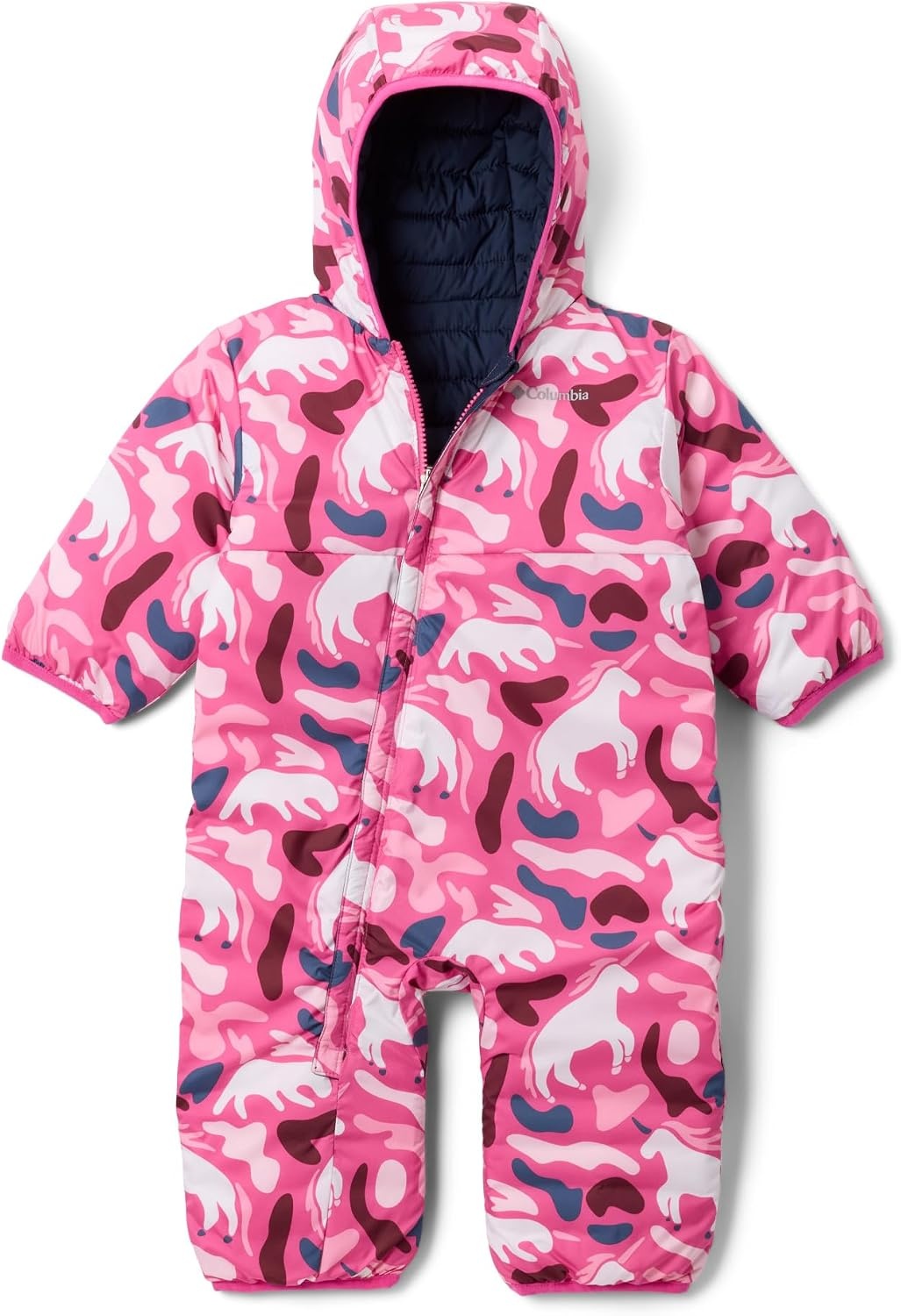 image:imageColumbia Kids Powder Lite II Reversible Bunting InfantSatin PinkCollegiate NavyRich Wine