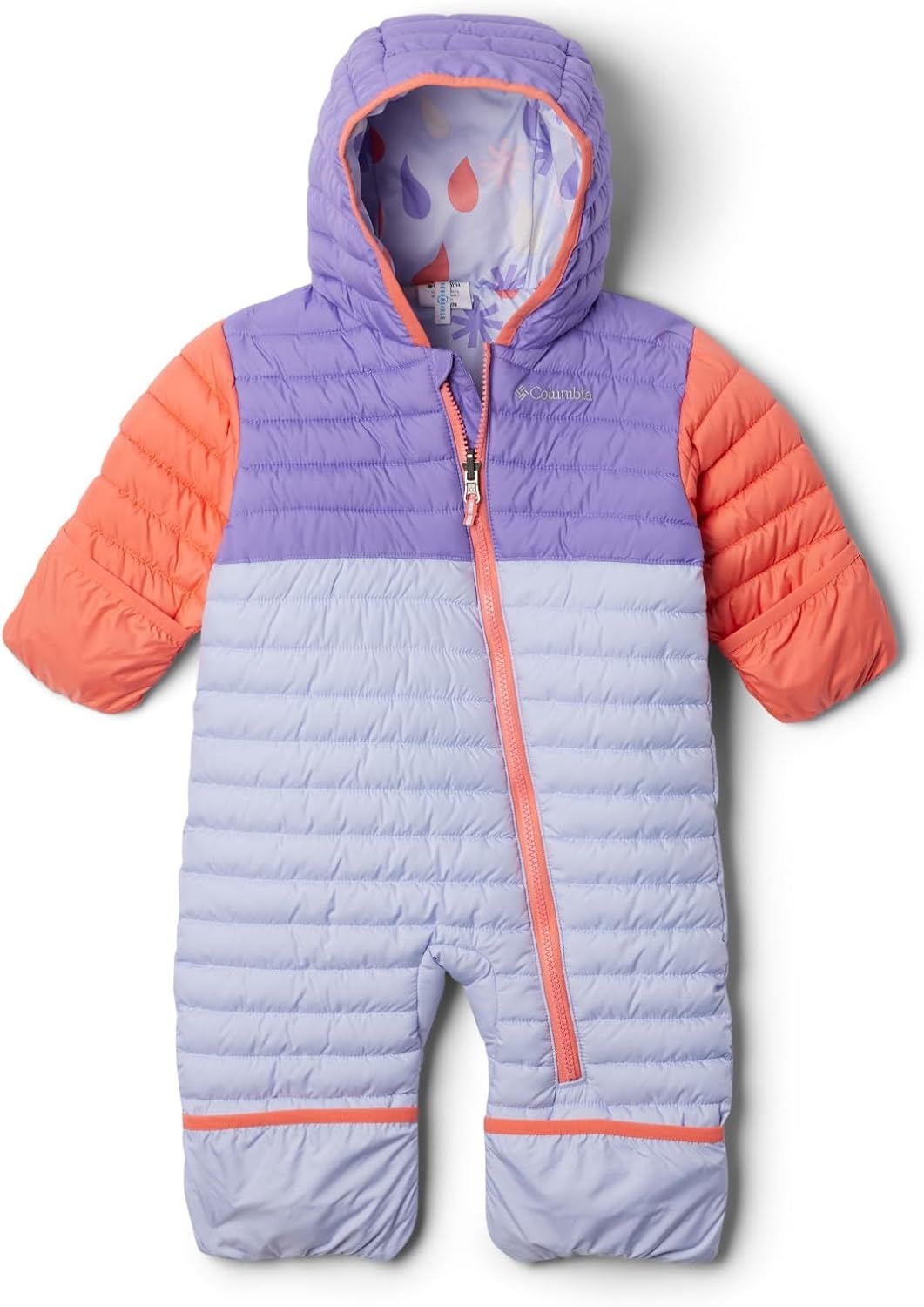 image:imageColumbia Kids Powder Lite II Reversible Bunting InfantSnowdriftPaisley PurpleHot Coral