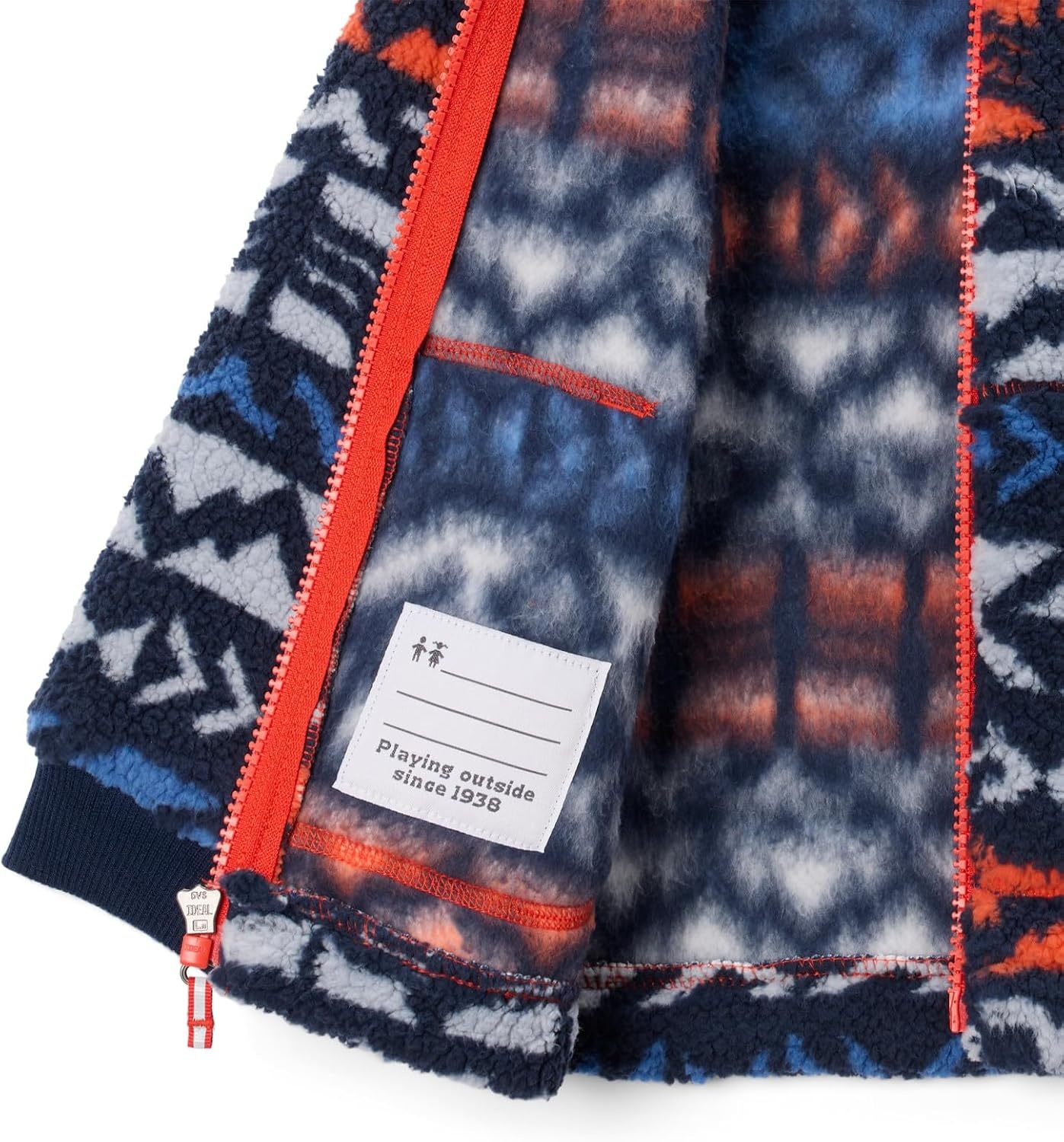 image:imageColumbia Kids Rugged Ridge Ii Printed Sherpa Full Zip little KidBig KidMountain Blue Madras