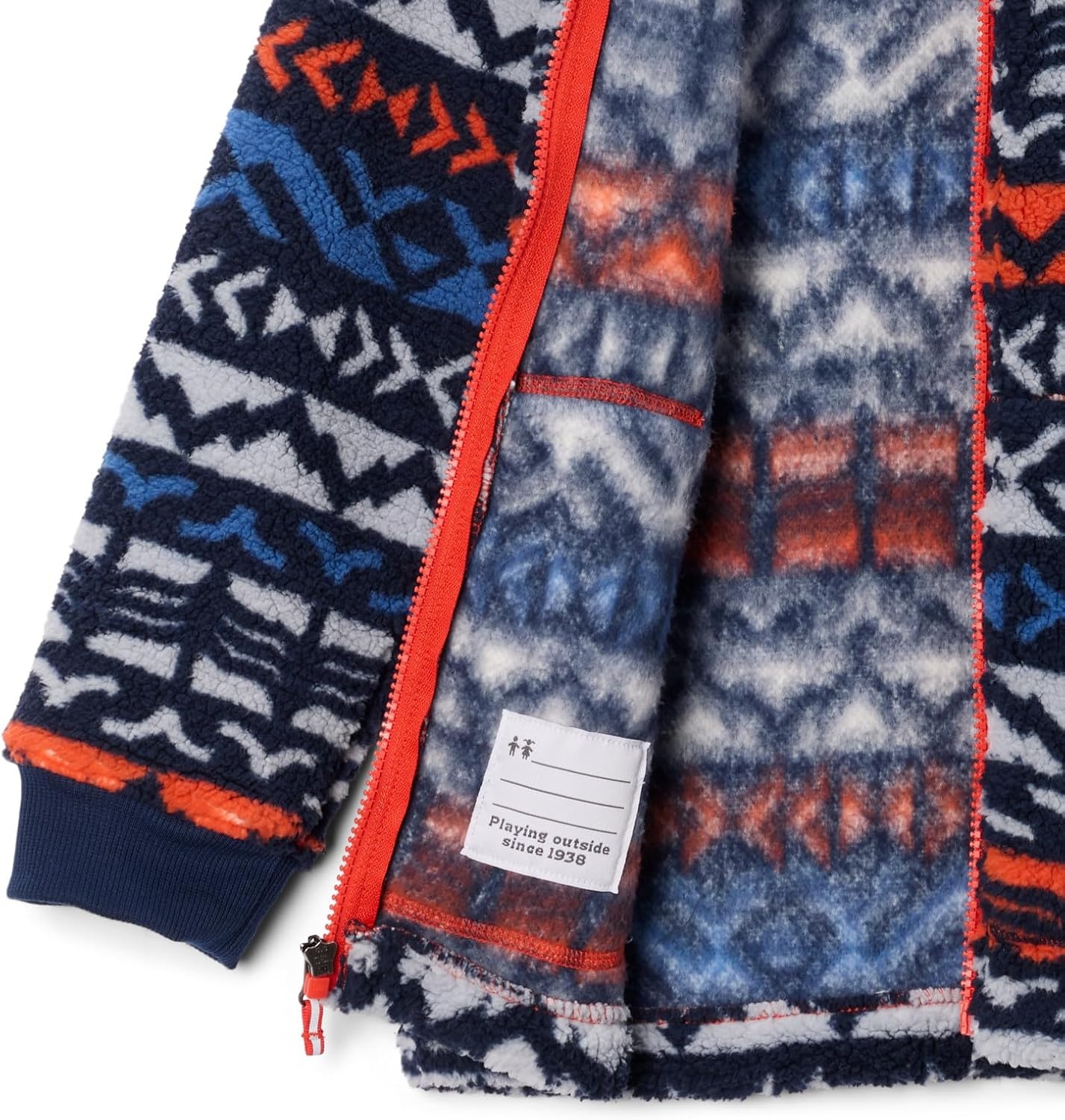 image:imageColumbia Kids Rugged Ridge Ii Printed Sherpa Full Zip little KidBig KidMountain Blue Madras