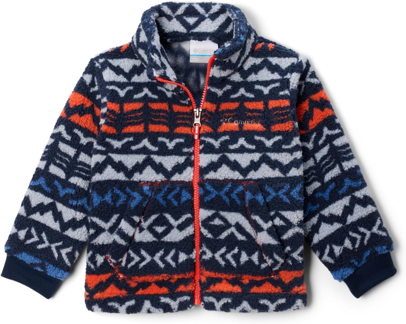 image:imageColumbia Kids Rugged Ridge Ii Printed Sherpa Full Zip little KidBig KidMountain Blue Madras