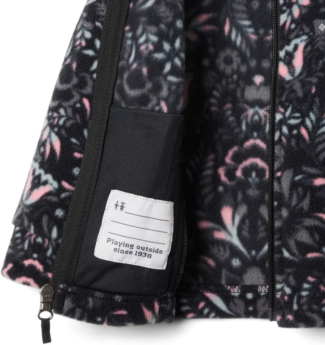 image:imageColumbia Youth Girls Toddler Benton Springs II Printed Fleece JacketBlack Folk Floral Print