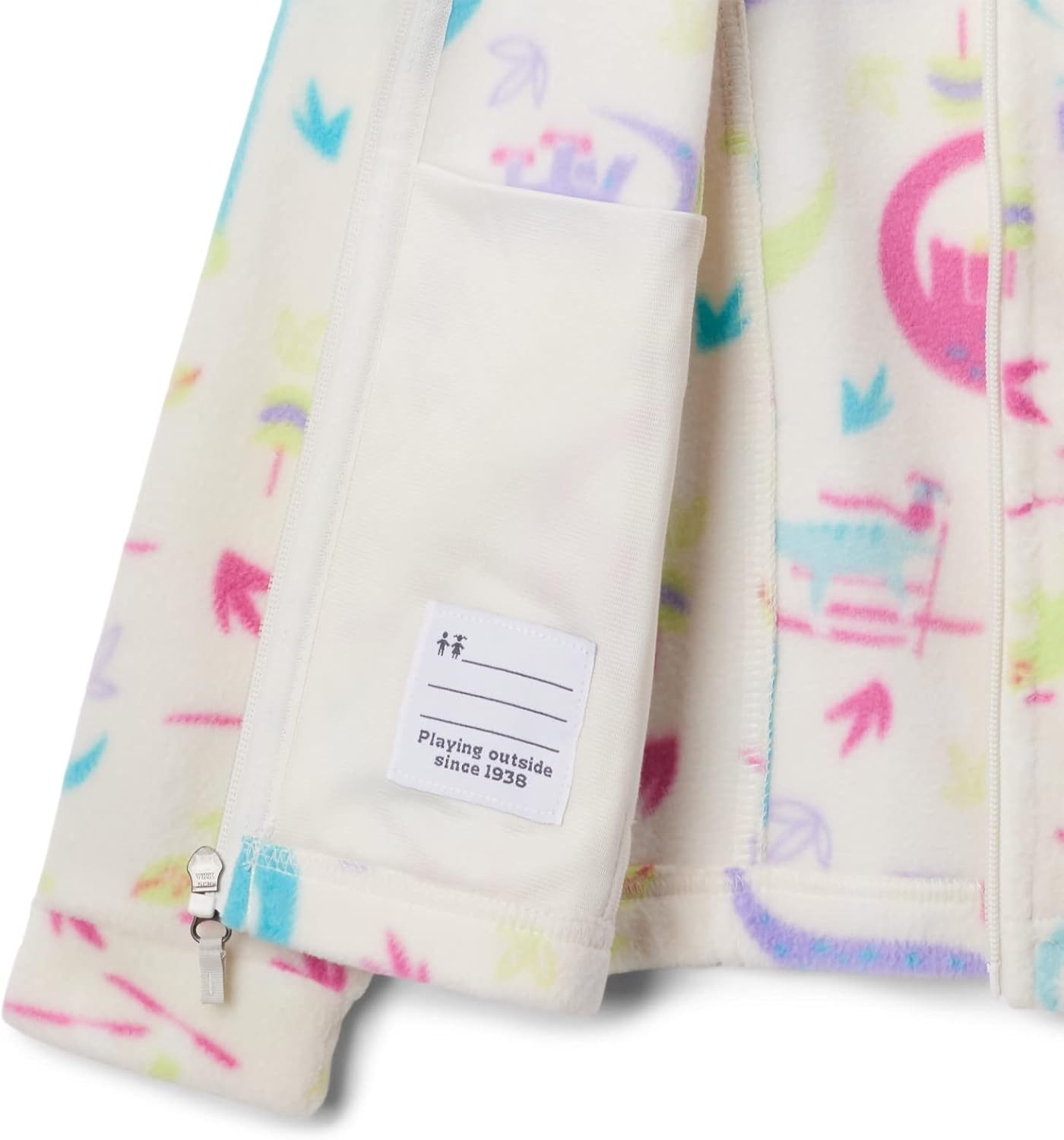 image:imageColumbia Youth Girls Toddler Benton Springs II Printed Fleece JacketChalk Skisaurus
