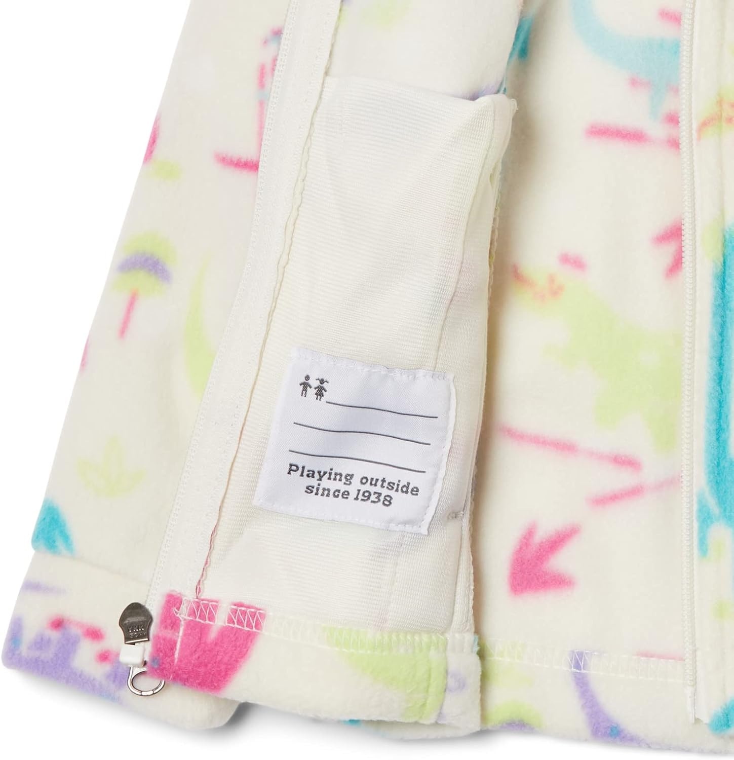 image:imageColumbia Youth Girls Toddler Benton Springs II Printed Fleece JacketChalk Skisaurus