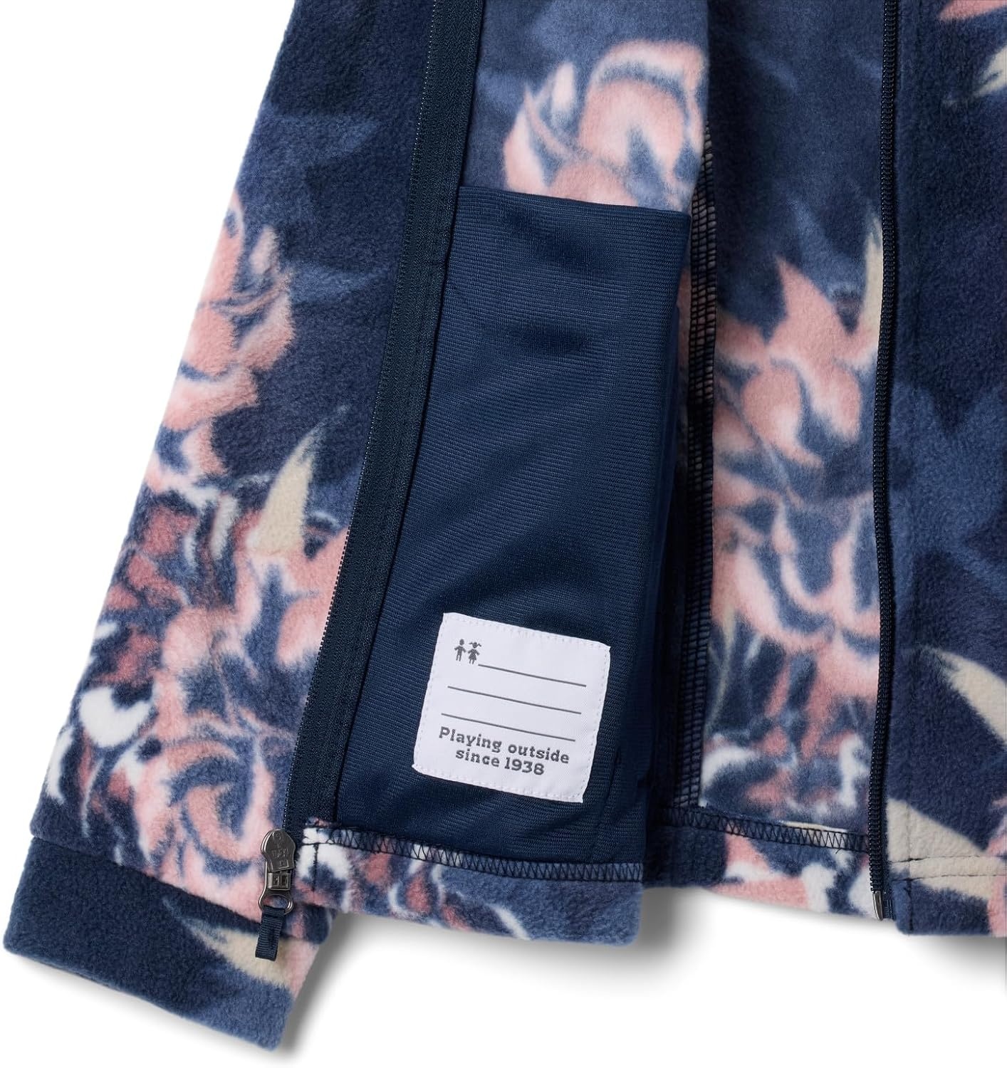 image:imageColumbia Youth Girls Toddler Benton Springs II Printed Fleece JacketCollegiate Navy Blossoming