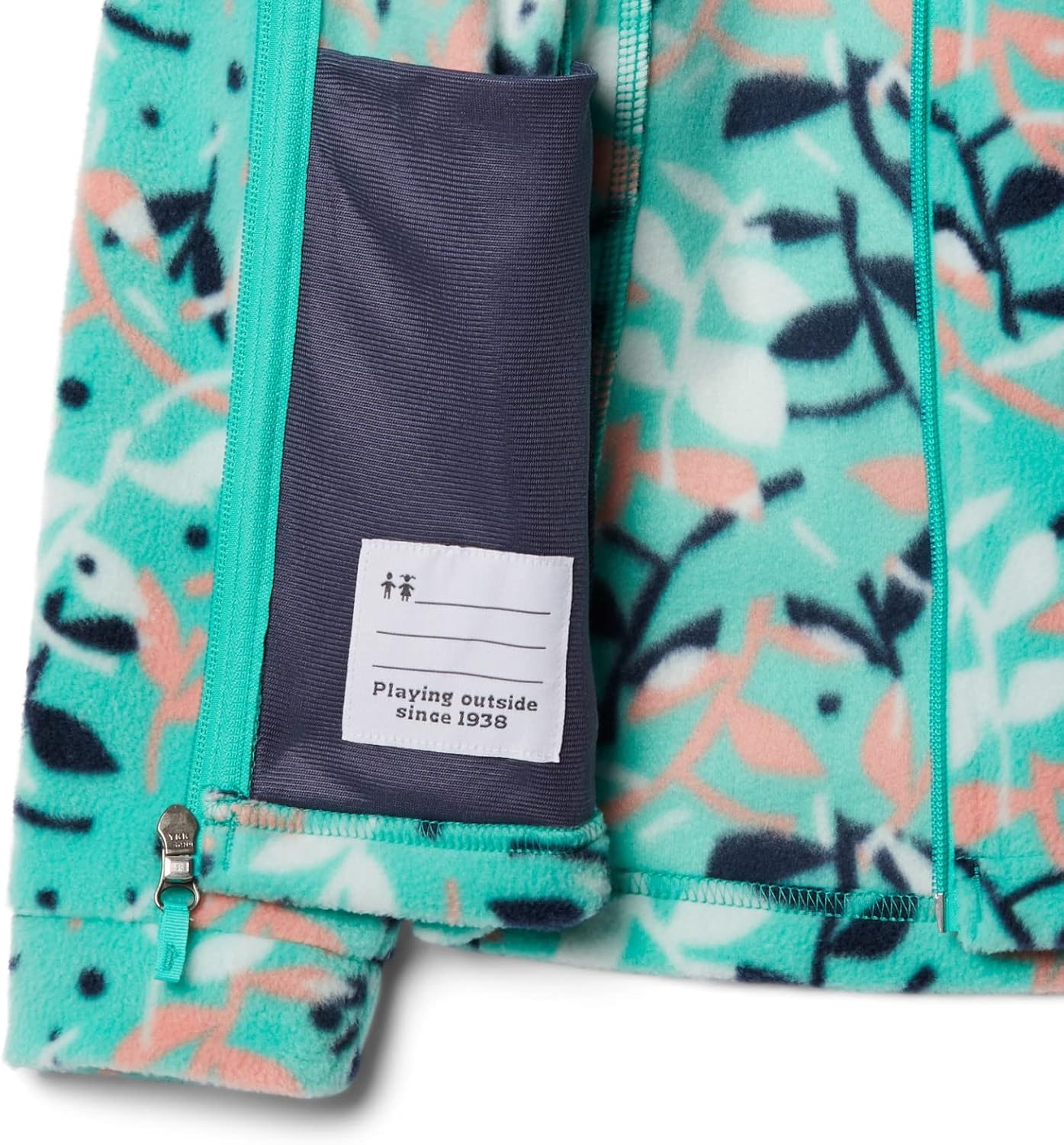 image:imageColumbia Youth Girls Toddler Benton Springs II Printed Fleece JacketElectric Turquoise Scrap Floral