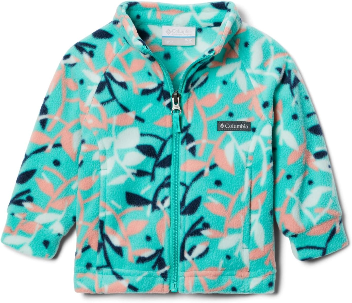 image:imageColumbia Youth Girls Toddler Benton Springs II Printed Fleece JacketElectric Turquoise Scrap Floral