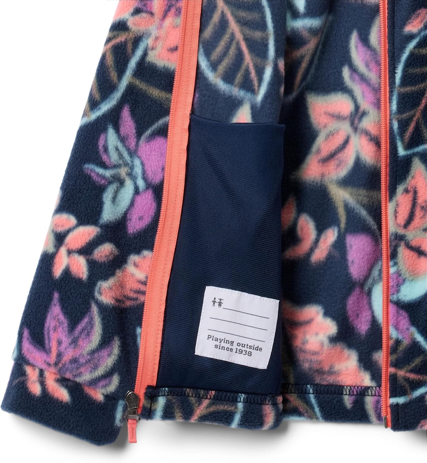 image:imageColumbia Youth Girls Toddler Benton Springs II Printed Fleece JacketHot Coral Pasteled