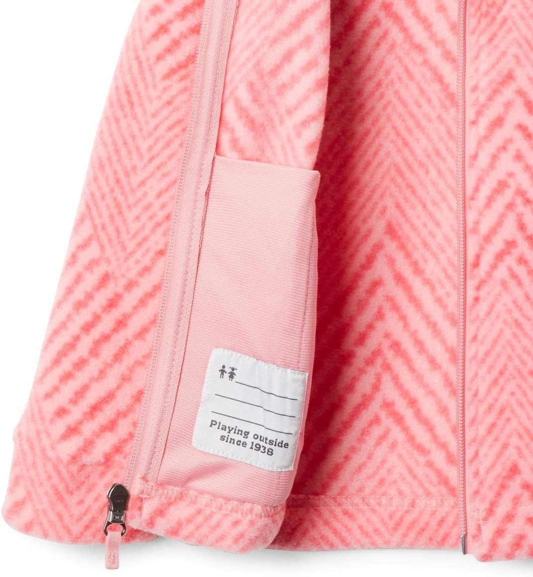 image:imageColumbia Youth Girls Toddler Benton Springs II Printed Fleece JacketPink Orchid Chevron Print