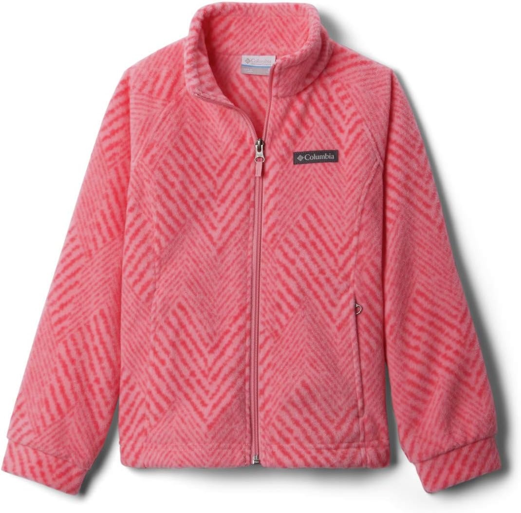 image:imageColumbia Youth Girls Toddler Benton Springs II Printed Fleece JacketPink Orchid Chevron Print