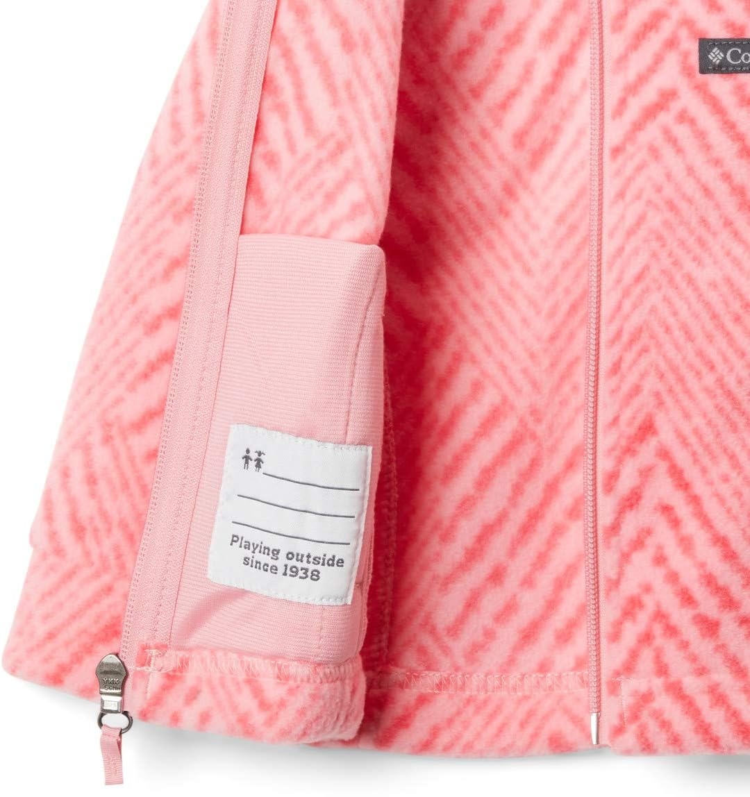 image:imageColumbia Youth Girls Toddler Benton Springs II Printed Fleece JacketPink Orchid Chevron Print