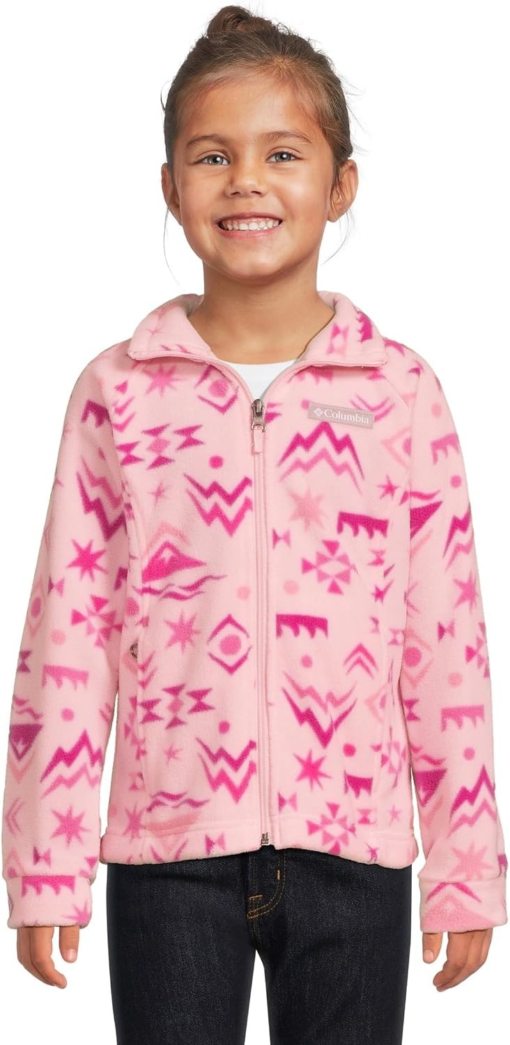 image:imageColumbia Youth Girls Toddler Benton Springs II Printed Fleece JacketSatin Pink Peaked