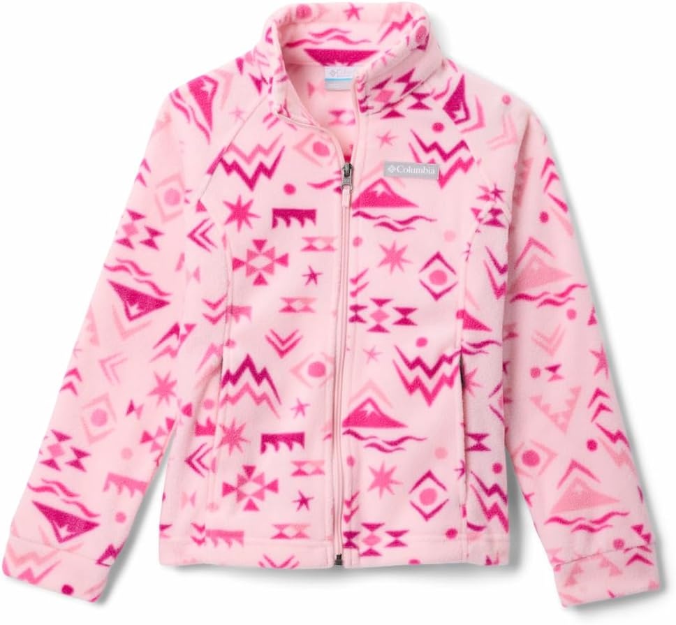 image:imageColumbia Youth Girls Toddler Benton Springs II Printed Fleece JacketSatin Pink Peaked