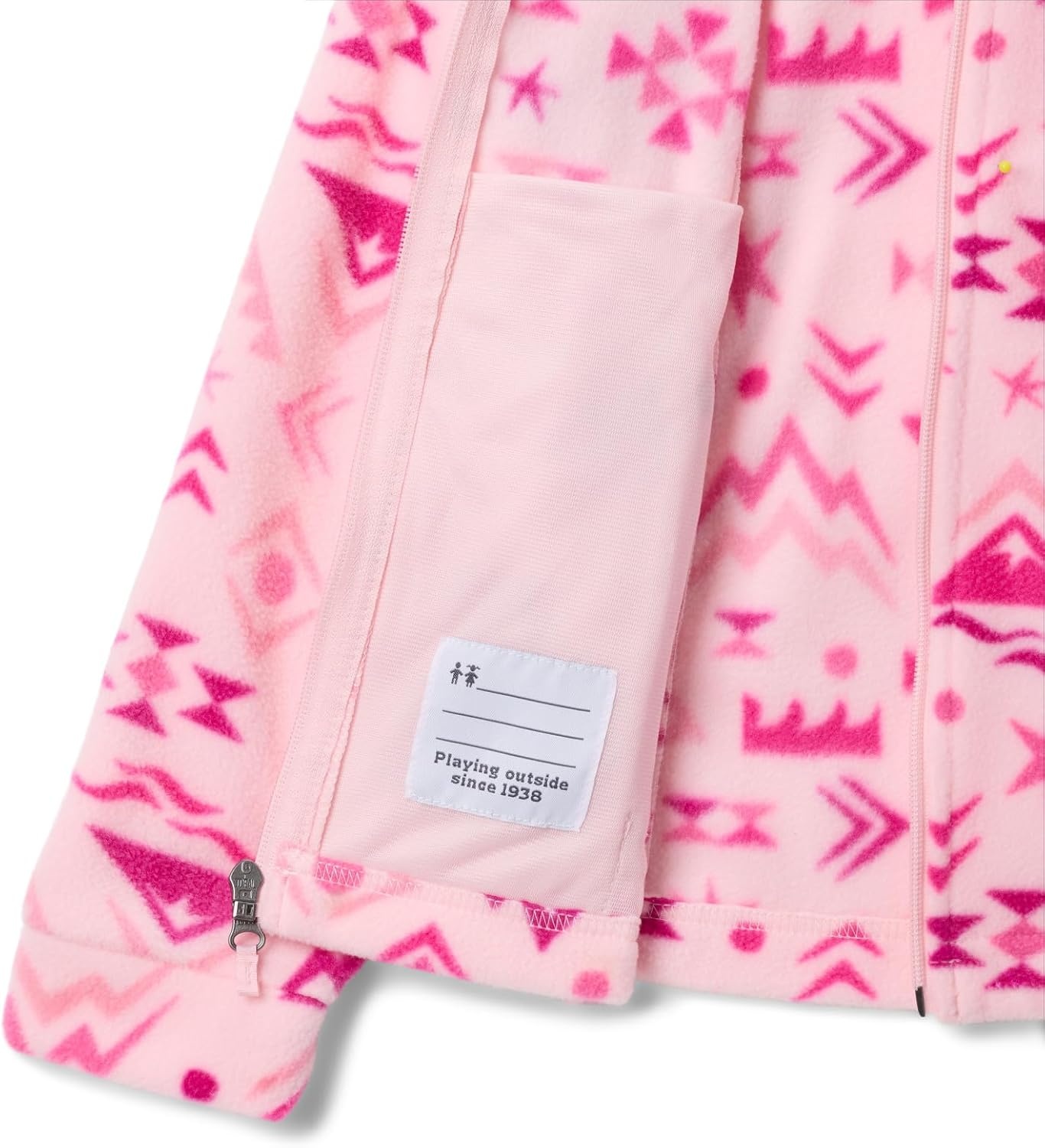 image:imageColumbia Youth Girls Toddler Benton Springs II Printed Fleece JacketSatin Pink Peaked