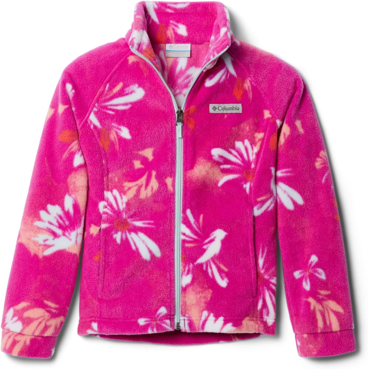 image:imageColumbia Youth Girls Toddler Benton Springs II Printed Fleece JacketWild Fuchsia Daisy Party Multi