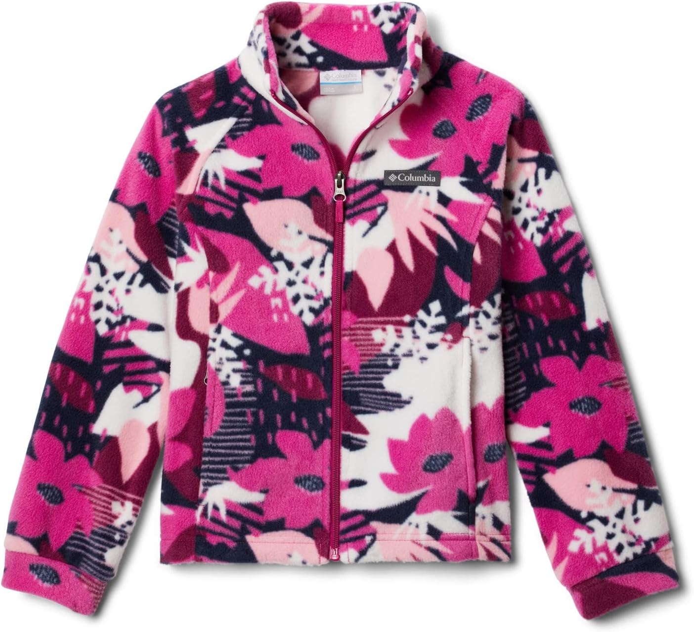 image:imageColumbia Youth Girls Toddler Benton Springs II Printed Fleece JacketWild Fuchsia Scraptanical