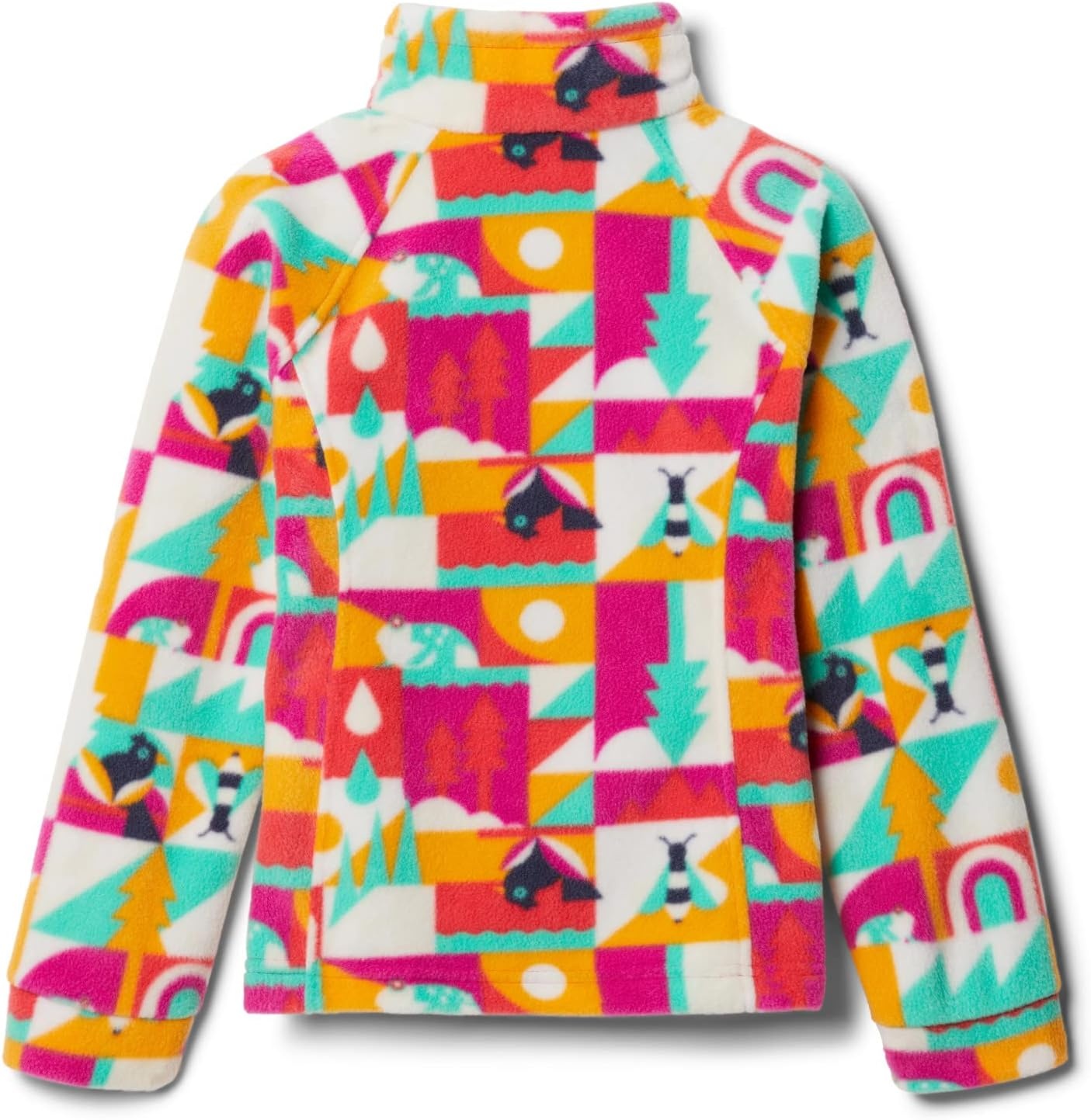 image:imageColumbia Youth Girls Toddler Benton Springs II Printed Fleece JacketWild Fuchsia Summer Escape